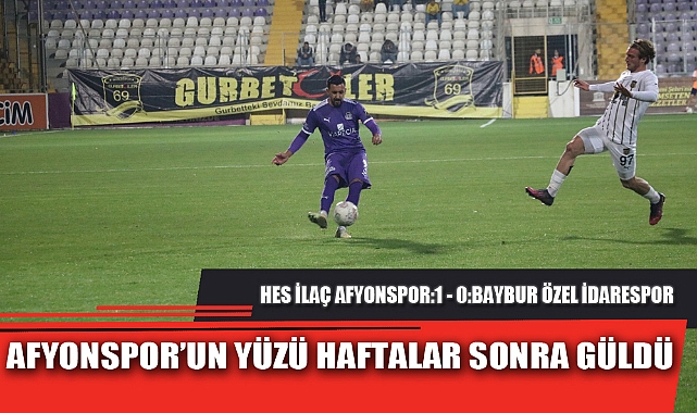 Afyonsporun Y Z Haftalar Sonra G Ld Spor Afyon T Rkeli Gazetesi